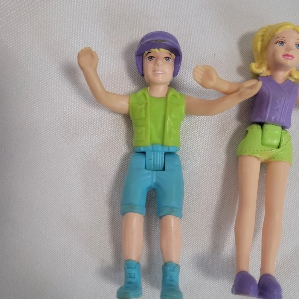 Polly Pocket Vintage 2003 McDonalds Happy Meal Hammock and 3 Figures